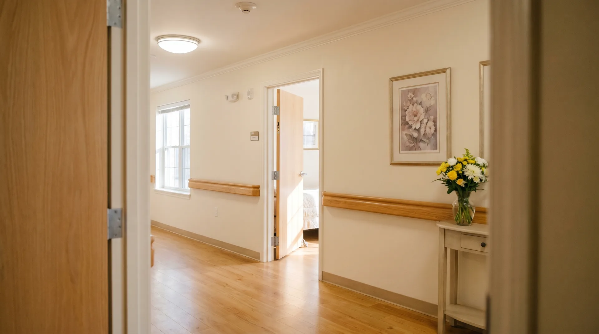 Skilled nursing facility hallway