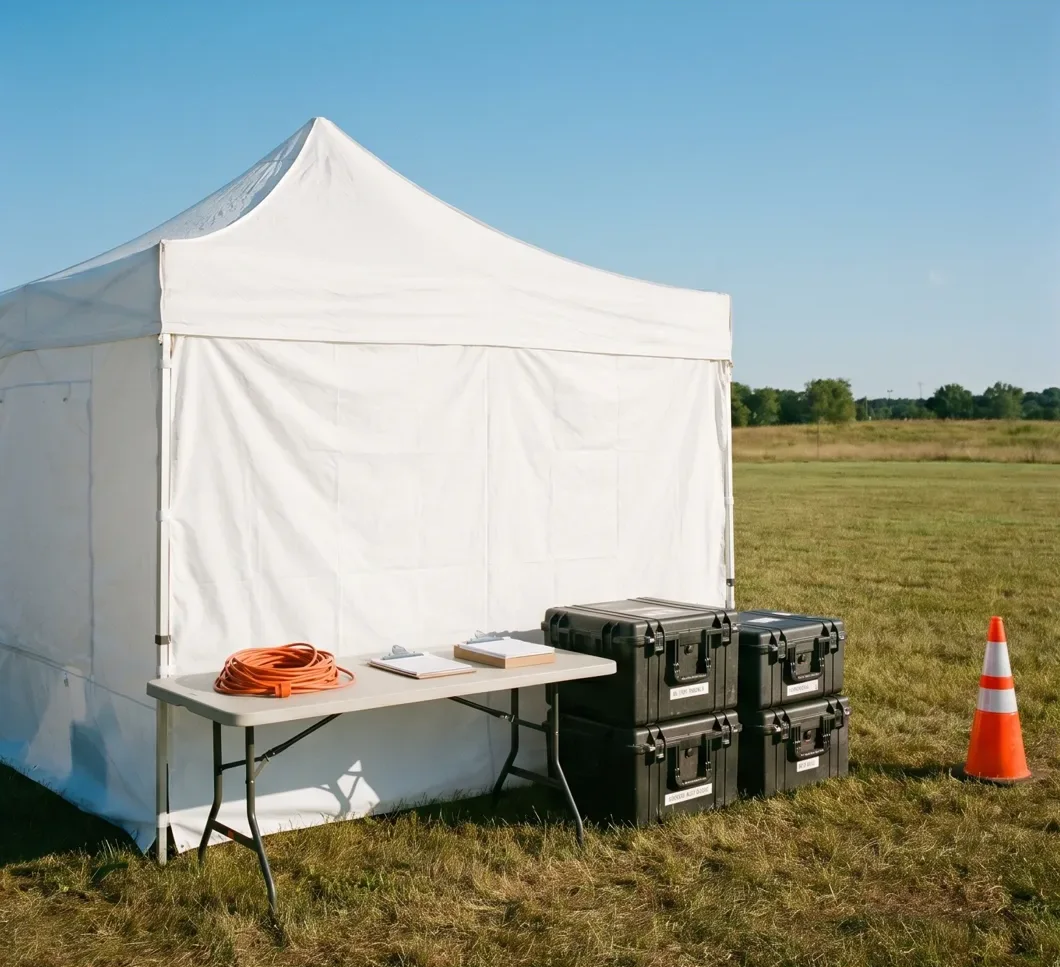 Disaster relief staging area