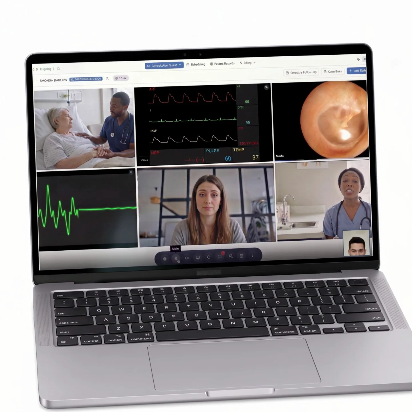 The Dr Triage EMR during a live encounter